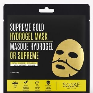 Lot Of 10, Soo'AE Supreme Gold Hydrogel Mask - Gold & Black